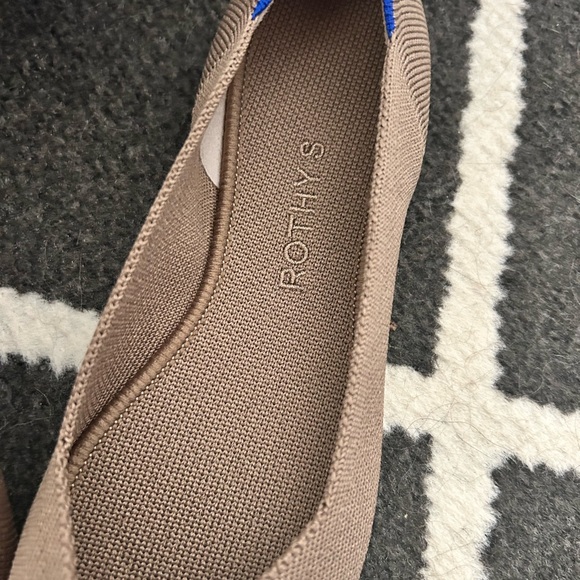 Rothy's Brown Flats with Blue Trim - Picture 2 of 10
